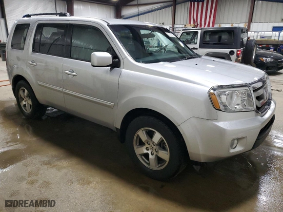 2011 Honda Pilot EX with VIN 5FNYF4H45BB074888, listed as a Copart auction lot 51748925 with 163,640 mi miles and Salvage Title. Bid and sale history available at carsss.com. Image 4.