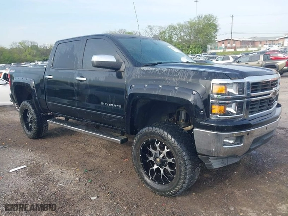 2015 Chevrolet Silverado 1500 LT with VIN 3GCUKREC9FG142970, listed as a IAAI auction lot 42064960 with 77,479 mi miles. Bid and sale history available at carsss.com. Image 1.