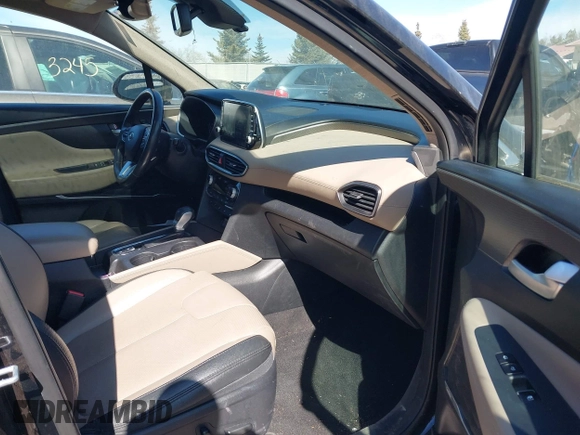 2019 Hyundai Santa Fe Ultimate with VIN 5NMS5CAA6KH075047, listed as a IAAI auction lot 41802407 with 119,063 mi miles and . Bid and sale history available at DreamBid. Image 5.