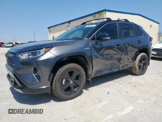 2021 Toyota RAV4 Hybrid XSE with VIN 4T3E6RFV9MU032703, listed as a Copart auction lot 56862955 with 44,228 mi miles and Salvage title. Bid and sale history available at DreamBid. Image 1.