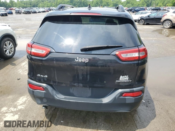 2016 Jeep Cherokee Sport with VIN 1C4PJMABXGW191341, listed as a Copart auction lot 59394975 with 116,385 mi miles and Salvage title. Bid and sale history available at DreamBid. Image 6.