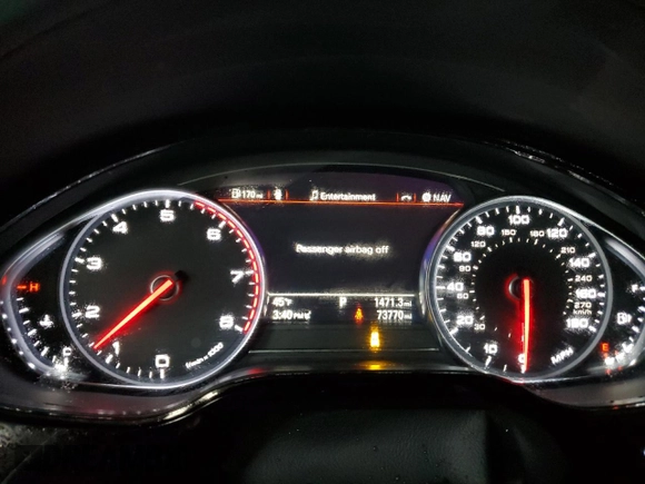 2016 Audi A8 L 4.0T Sport with VIN WAU43AFD1GN021393, listed as a Copart auction lot 45494265 with 73,770 mi miles and Salvage Title. Bid and sale history available at carsss.com. Image 9.