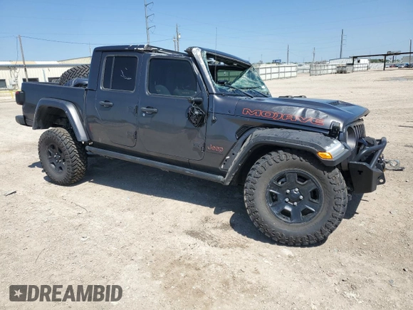 2021 Jeep Gladiator Mojave with VIN 1C6JJTEG7ML582859, listed as a Copart auction lot 51918085 with 92,457 mi miles and Salvage title. Bid and sale history available at DreamBid. Image 4.