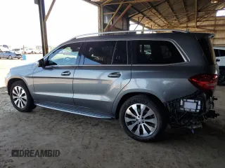 2017 Mercedes-Benz GLS 450 with VIN 4JGDF6EE8HA857966, listed as a Copart auction lot 48589635 with 82,496 mi miles and Salvage Title. Bid and sale history available at DreamBid. Image 2.