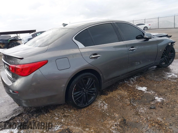 2015 Infiniti Q50 with VIN JN1BV7AP6FM336383, listed as a IAAI auction lot 41578035 with 109,591 mi miles and . Bid and sale history available at DreamBid. Image 4.