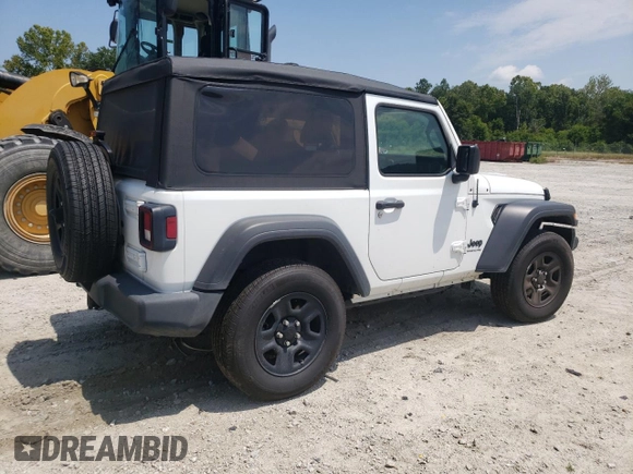 2022 Jeep Wrangler Sport with VIN 1C4HJXAG2NW277421, listed as a Copart auction lot 63097913 with 25,141 mi miles and . Bid and sale history available at DreamBid. Image 3.
