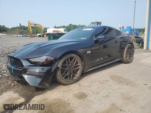 2019 Ford Mustang GT with VIN 1FA6P8CF3K5111433, listed as a Copart auction lot 59966135 with 27,572 mi miles and Salvage title. Bid and sale history available at DreamBid. Image 1.