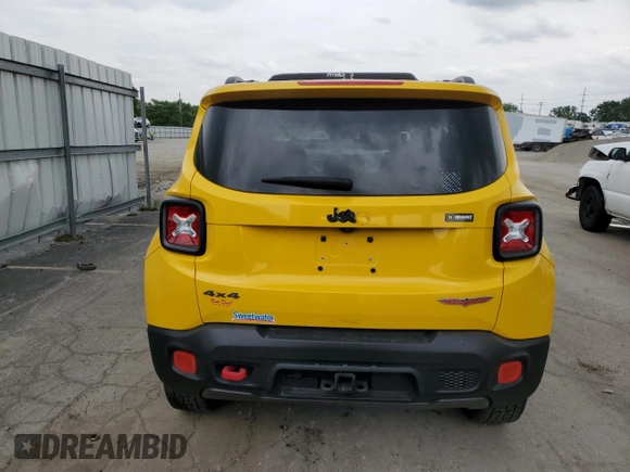 2017 Jeep Renegade Trailhawk with VIN ZACCJBCB8HPE96285, listed as a Copart auction lot 59557855 with 170,837 mi miles and Salvage title. Bid and sale history available at DreamBid. Image 6.
