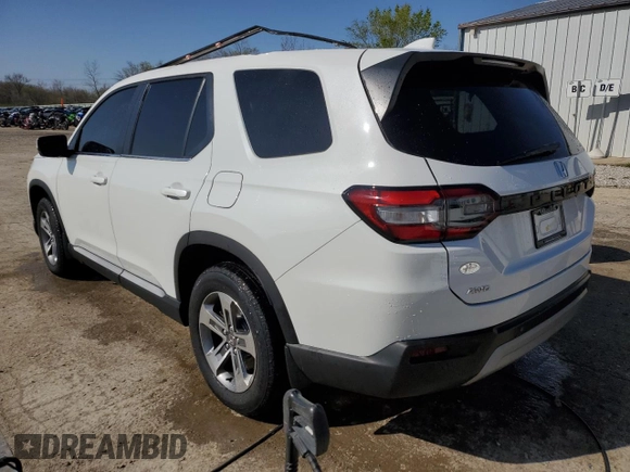 2025 Honda Pilot EX-L с VIN 5FNYG1H44SB045507, выставлен на аукционе Copart как лот 52041215 с пробегом 9 126 миль миль и Списание • Salvage title. История ставок и продаж доступна на DreamBid. Изображение 2.