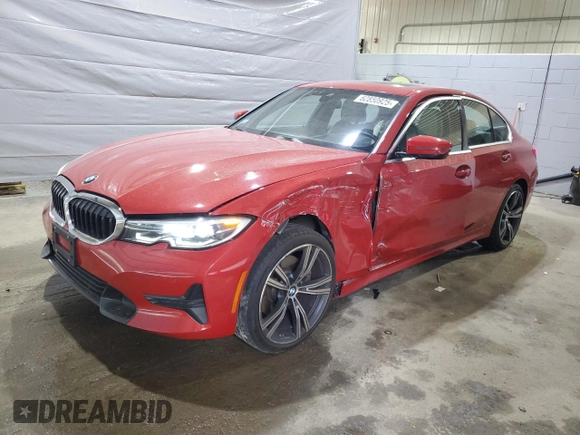 2021 BMW 3 Series 330i xDrive with VIN 3MW5R7J06M8C13028, listed as a Copart auction lot 62850925 with 47,968 mi miles and Salvage title. Bid and sale history available at DreamBid. Image 1.