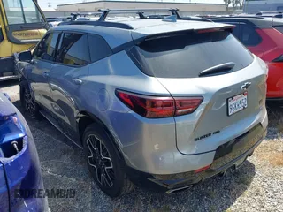 2023 Chevrolet Blazer RS with VIN 3GNKBKRS2PS142637, listed as a IAAI auction lot 42452446 with 29,572 mi miles and . Bid and sale history available at DreamBid. Image 3.