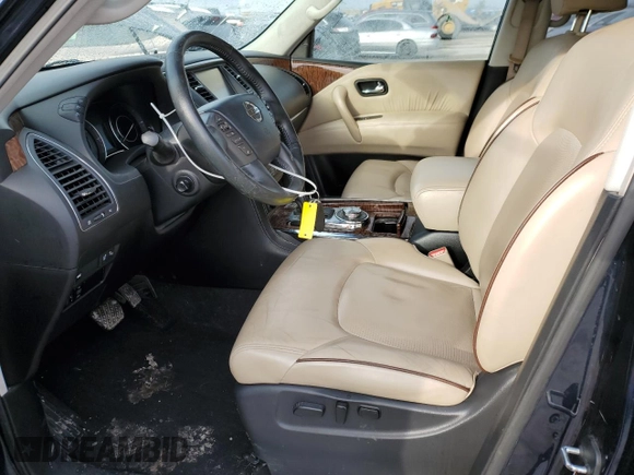 2017 Nissan Armada Platinum with VIN JN8AY2NE7H9703152, listed as a Copart auction lot 46479295 with 172,895 mi miles and Salvage Title. Bid and sale history available at carsss.com. Image 7.