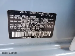 2021 Subaru Crosstrek Limited with VIN JF2GTHNC6M8375441, listed as a Copart auction lot 53561655 with 30,362 mi miles and Salvage Title. Bid and sale history available at carsss.com. Image 12.