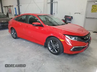 2020 Honda Civic Sedan EX with VIN 2HGFC1F38LH682345, listed as a Copart auction lot 52655705 with 52,556 mi miles and Salvage Title. Bid and sale history available at carsss.com. Image 4.
