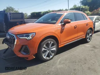2020 Audi Q3 S line Premium Plus with VIN WA1EECF31L1021717, listed as a Copart auction lot 62613915 with 58,247 mi miles and Salvage title. Bid and sale history available at DreamBid. Image 1.