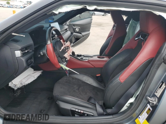 2022 Toyota Supra 3.0 with VIN WZ1DB0C09NW047931, listed as a Copart auction lot 59527955 with 61,941 mi miles and Salvage title. Bid and sale history available at DreamBid. Image 7.