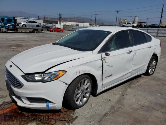 2017 Ford Fusion Hybrid SE with VIN 3FA6P0LUXHR171876, listed as a Copart auction lot 56241855 with 197,846 mi miles and Salvage title. Bid and sale history available at DreamBid. Image 1.