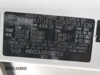 2019 Kia Niro EX Premium with VIN KNDCE3LG1K5027352, listed as a Copart auction lot 75893484 with 82,247 mi miles and Salvage Title. Bid and sale history available at DreamBid. Image 13.