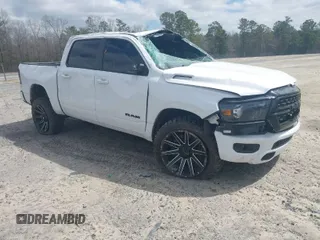 2022 Ram 1500 Big Horn with VIN 1C6SRFFT9NN222928, listed as a IAAI auction lot 41802827 with 50,722 mi miles. Bid and sale history available at carsss.com. Image 1.