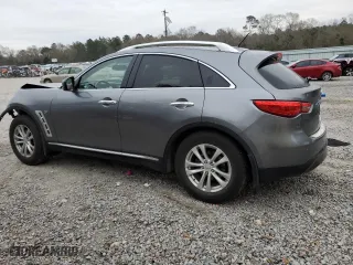 2017 Infiniti QX70 with VIN JN8CS1MW6HM415974, listed as a Copart auction lot 86130374 with 77,638 mi miles and Salvage Title. Bid and sale history available at carsss.com. Image 2.