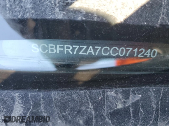 2012 Bentley Continental GT with VIN SCBFR7ZA7CC071240, listed as a Copart auction lot 46507945 with 30,548 mi miles and Salvage Title. Bid and sale history available at DreamBid. Image 12.