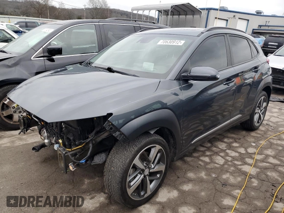 2019 Hyundai Kona Ultimate with VIN KM8K5CA54KU232064, listed as a Copart auction lot 70630912 with 55,121 mi miles. Bid and sale history available at carsss.com. Image 1.