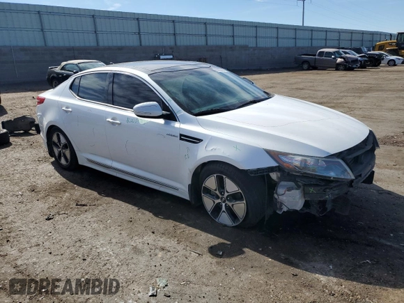 2013 Kia Optima Hybrid EX with VIN KNAGM4ADXD5060028, listed as a Copart auction lot 69083304 with 119,701 mi miles and Salvage Title. Bid and sale history available at carsss.com. Image 4.