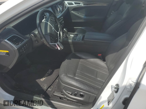 2017 Genesis G80 3.8L with VIN KMHGN4JE4HU177393, listed as a Copart auction lot 60968285 with 74,076 mi miles and Salvage title. Bid and sale history available at DreamBid. Image 7.