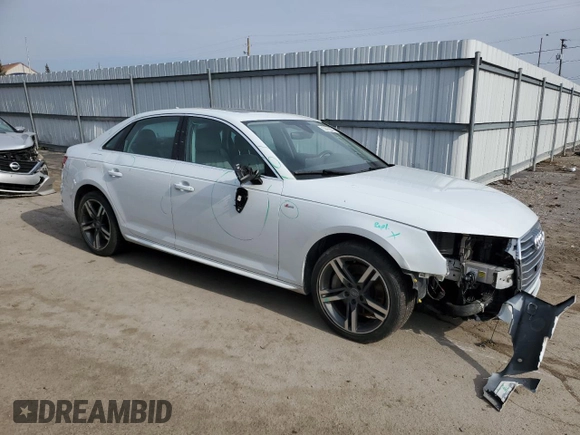 2017 Audi A4 Premium Plus with VIN WAUENAF43HN018916, listed as a Copart auction lot 52476025 with 98,159 mi miles and Salvage Title. Bid and sale history available at carsss.com. Image 4.