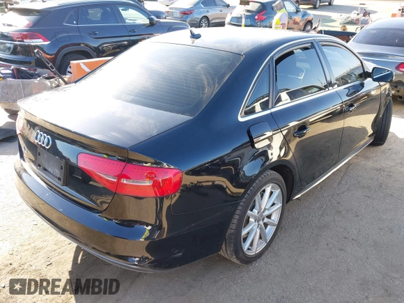 2016 Audi A4 Premium with VIN WAUAFAFL6GN007121, listed as a IAAI auction lot 41934404 with 60,740 mi miles. Bid and sale history available at carsss.com. Image 4.