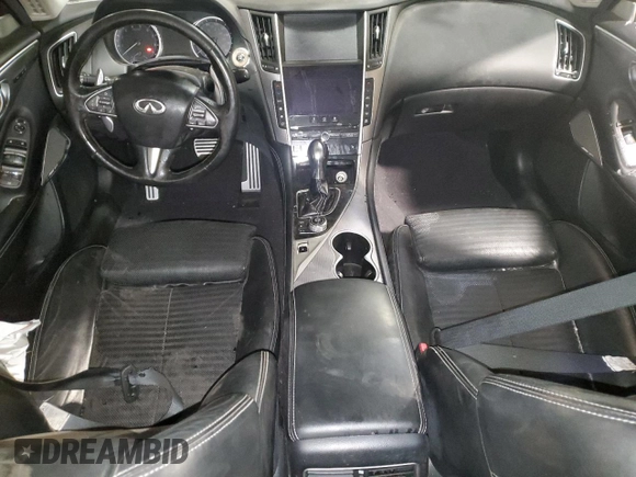 2017 Infiniti Q50 Red Sport 400 with VIN JN1FV7AR4HM871976, listed as a Copart auction lot 88888105 with 85,789 mi miles and Salvage Title. Bid and sale history available at carsss.com. Image 8.