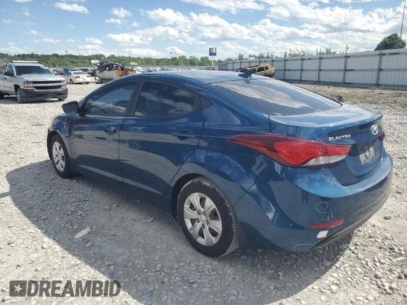 2016 Hyundai Elantra SE with VIN KMHDH4AE6GU516535, listed as a Copart auction lot 56665975 with 111,846 mi miles and Salvage title. Bid and sale history available at DreamBid. Image 2.