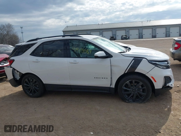 2023 Chevrolet Equinox RS z VIN 3GNAXMEG7PL203601, wystawiony jako IAAI lot #41913587 z przebiegiem 12 837 mil mil oraz . Historia ofert i sprzedaży dostępna na DreamBid. Obrazek 14.
