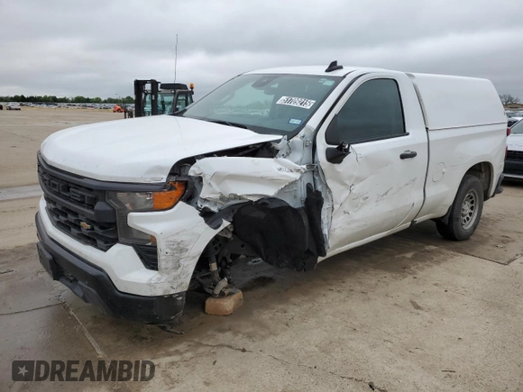 2023 Chevrolet Silverado 1500 Work Truck with VIN 3GCNAAEK0PG354402, listed as a Copart auction lot 51709215 with 81,714 mi miles and Clean Title. Bid and sale history available at carsss.com. Image 1.
