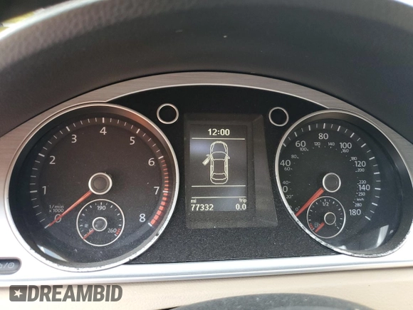 2014 Volkswagen CC Sport with VIN WVWBN7AN3EE528302, listed as a Copart auction lot 69636034 with 77,332 mi miles and Salvage Title. Bid and sale history available at DreamBid. Image 9.