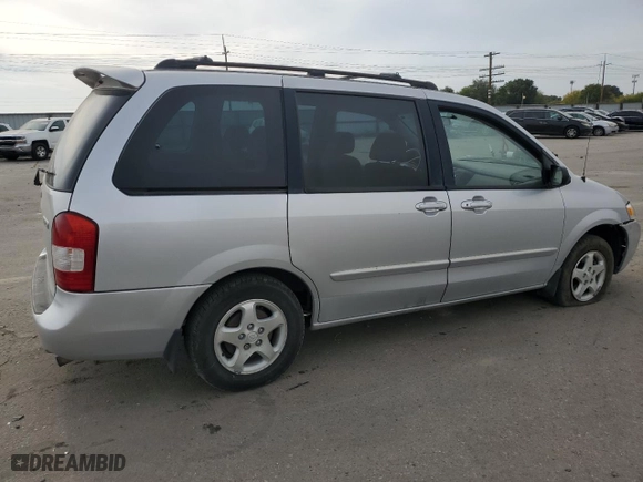 2001 Mazda MPV DX with VIN JM3LW28Y810203101, listed as a Copart auction lot 75053744 with 185,058 mi miles and Salvage Title. Bid and sale history available at carsss.com. Image 3.