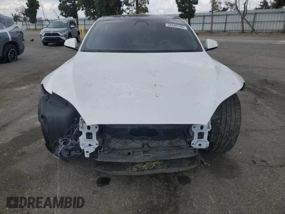 2022 Tesla Model S with VIN 5YJSA1E53NF492855, listed as a Copart auction lot 54545185 with 62,856 mi miles and Salvage title. Bid and sale history available at DreamBid. Image 5.