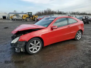 2003 Mercedes-Benz C 230 Kompressor with VIN WDBRN40J23A526300, listed as a Copart auction lot 43702855 with 124,676 mi miles and Salvage title. Bid and sale history available at DreamBid. Image 1.