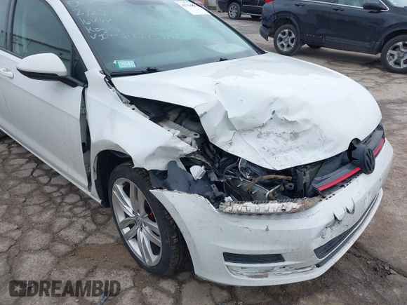 2016 Volkswagen Golf TSI S with VIN 3VWC17AU7GM517773, listed as a IAAI auction lot 41750006 with 123,649 mi miles and . Bid and sale history available at DreamBid. Image 6.