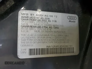 2013 Audi allroad Premium Plus with VIN WA1UFAFL8DA086191, listed as a Copart auction lot 86245324 with 135,260 mi miles and Salvage Title. Bid and sale history available at carsss.com. Image 13.