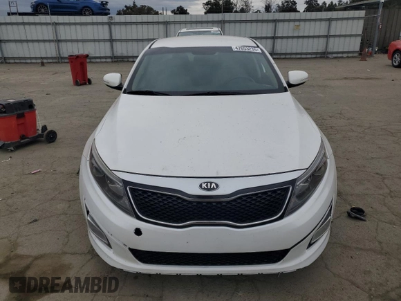 2015 Kia Optima LX with VIN KNAGM4A74F5644650, listed as a Copart auction lot 47653235 with 129,015 mi miles and Salvage Title. Bid and sale history available at carsss.com. Image 5.
