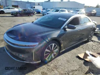 2023 Lucid Air Touring with VIN 50EA1TEA3PA004466, listed as a Copart auction lot 44249695 with 0 mi miles and Salvage Title. Bid and sale history available at carsss.com. Image 1.