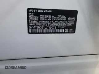 2020 BMW X3 M Competition with VIN 5YMTS0C01LLT10073, listed as a Copart auction lot 42862805 with 0 mi miles and Salvage Title. Bid and sale history available at carsss.com. Image 16.