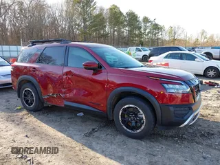 2023 Nissan Pathfinder Rock Creek with VIN 5N1DR3BD2PC201346, listed as a IAAI auction lot 41497308 with 49,827 mi miles and . Bid and sale history available at DreamBid. Image 13.