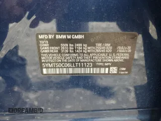 2020 BMW X3 M Competition с VIN 5YMTS0C06LLT11123, выставлен на аукционе Copart как лот 52618735 с пробегом 58 783 миль миль и Списание • Salvage title. История ставок и продаж доступна на DreamBid. Изображение 13.