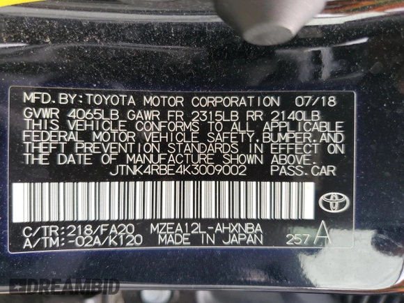 2019 Toyota Corolla Hatchback SE with VIN JTNK4RBE4K3009002, listed as a Copart auction lot 51848275 with 28,942 mi miles and Salvage Title. Bid and sale history available at carsss.com. Image 15.