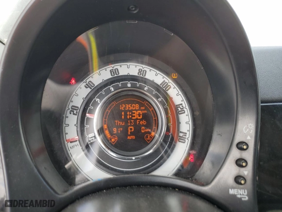 2015 FIAT 500 Ribelle with VIN 3C3CFFAR0FT672961, listed as a Copart auction lot 45306615 with 123508 miles and Salvage Title. Bid and sale history available at carsss.com. Image 9.