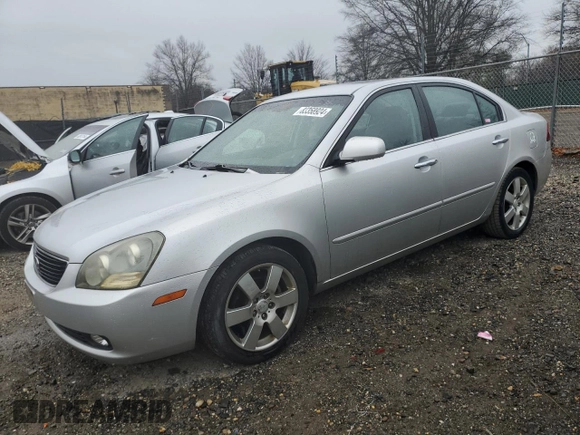 2007 Kia Optima EX with VIN KNAGE124X75120601, listed as a Copart auction lot 83358924 with 168,546 mi miles and Clean Title. Bid and sale history available at carsss.com. Image 1.