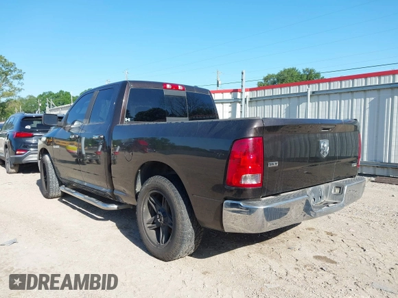 2010 Dodge 1500 SLT with VIN 1D7RB1GP7AS214036, listed as a IAAI auction lot 41950566 with 156,643 mi miles. Bid and sale history available at carsss.com. Image 3.