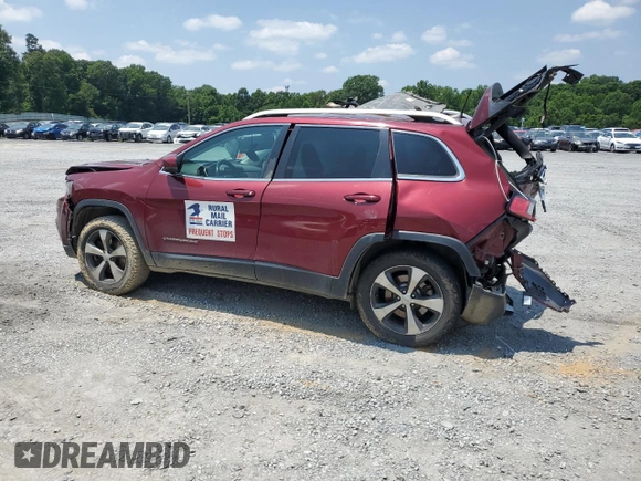 2019 Jeep Cherokee Limited with VIN 1C4PJMDX1KD345303, listed as a Copart auction lot 59298185 with 166,168 mi miles and Salvage title. Bid and sale history available at DreamBid. Image 2.